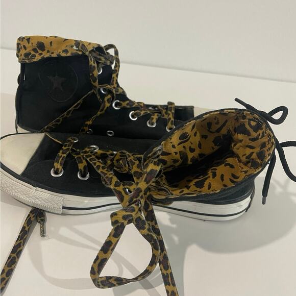 Chuck Taylor Converse Cheetah Animal Print Size 8 high top mcbling y2k leopard - Picture 7 of 7